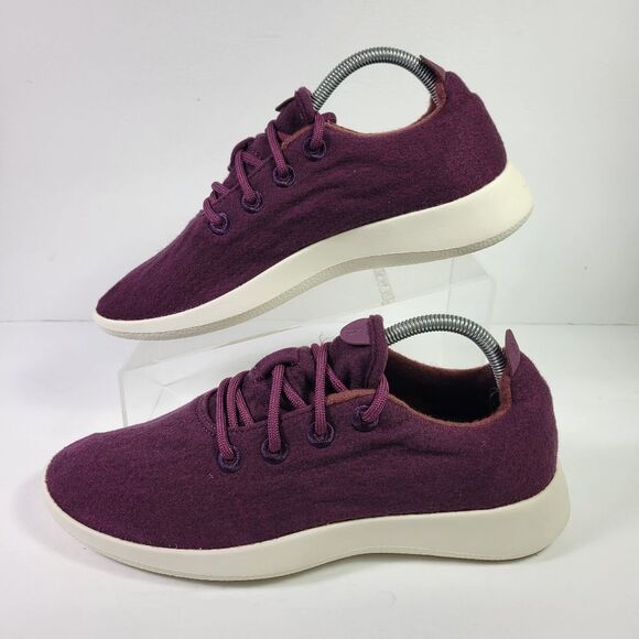 Allbirds Men's Burgundy Superfine Merino Wool Runner Shoes Sz 9 - Picture 4 of 9
